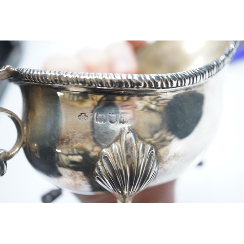 2857 - A late Victorian silver sauceboat, with flying scroll handle, William Hutton & Sons, London, 1898 an... 