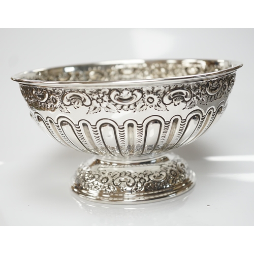 A late Victorian repousse silver small rose bowl, James Deakin & Sons ...