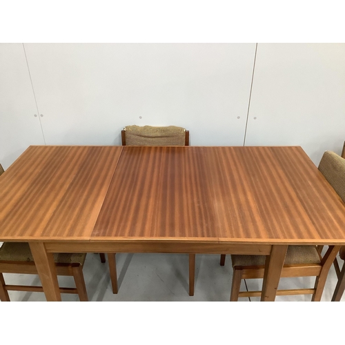 1029 - A Gordon Russell Broadway, mid century teak extending dining table, 153cm extended, width 78cm, heig... 