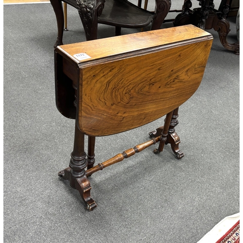 1173 - A Victorian walnut Sutherland table, width 63cm, height 63cm