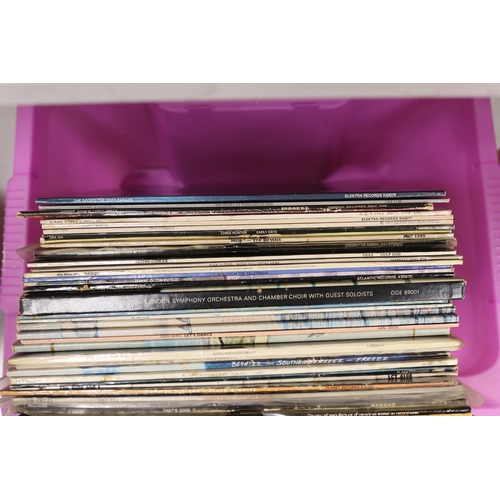 1252 - Thirty-eight LP record albums by artists including; The Doors, Carly Simon, Slap Happy, Frank Zappa,... 