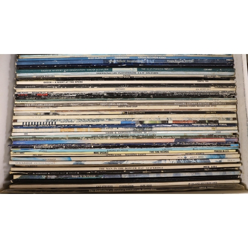 1253 - Fifty-eight LP record albums by artists including; Cat Stevens, The Sex Pistols, Simon & Garfunkel, ... 