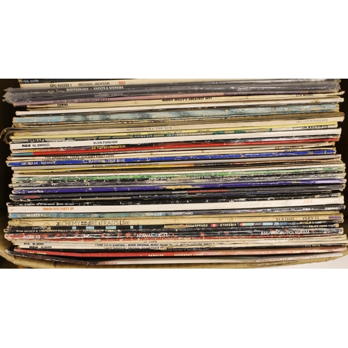 1258 - A collection of LP record albums and 12 singles (approx 50), artists include; the Beatles, Cliff Ri... 