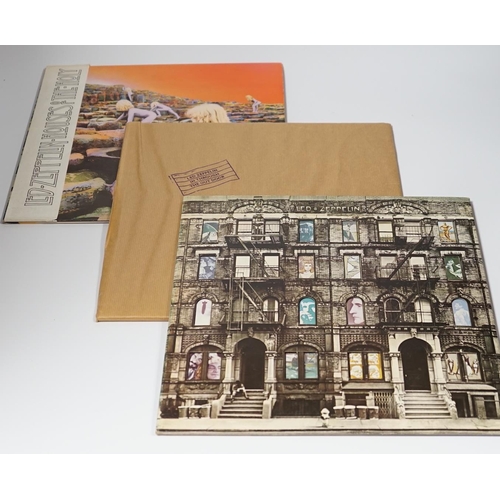 1282 - Three Led Zeppelin LP record albums; Physical Graffiti (SSK 89400), In Through the Out Door (SSK 594... 