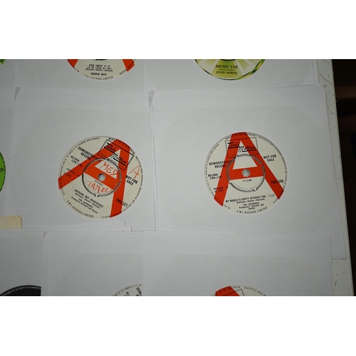 1291 - Twenty-two demo 7 singles, all Tamala Motown with printed demo labels by Stevie Wonder, Diana Ross,... 