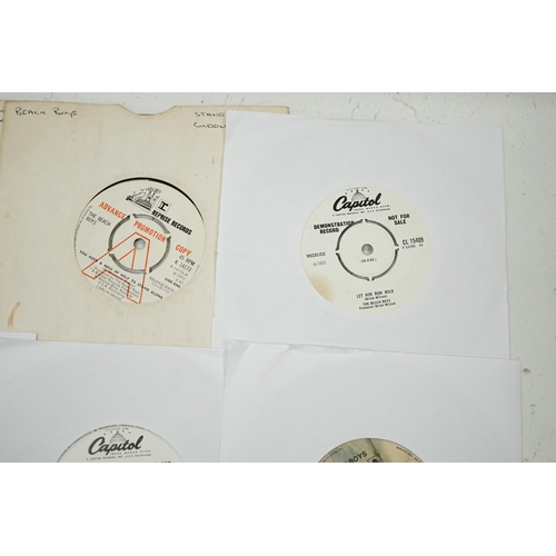 1292 - Seven The Beach Boys 7 demonstration singles on Capitol and Cowboy Records labels, all with printed... 