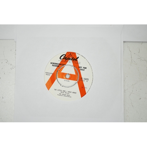 1292 - Seven The Beach Boys 7 demonstration singles on Capitol and Cowboy Records labels, all with printed... 