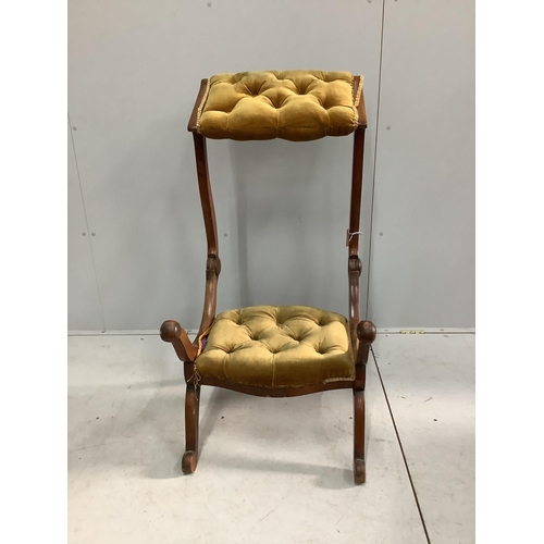 118 - A Victorian mahogany metamorphic prie dieu chair