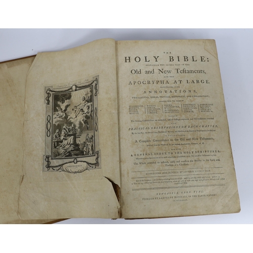 250 - ° ° BIBLE - A provincially printed later 18th century folio Bible, the Authorised Version. The Holy ... 