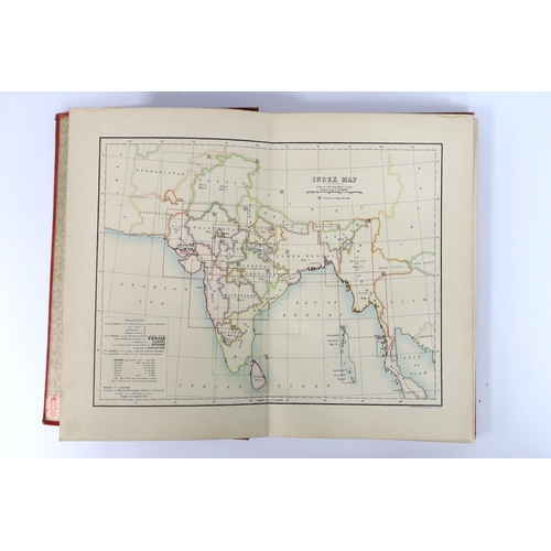 255 - ° ° Atlas of India ... With an Introduction by Sir W.W. Hunter. d-page coloured index map and 15 d-p... 