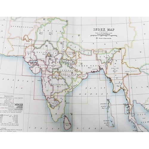 255 - ° ° Atlas of India ... With an Introduction by Sir W.W. Hunter. d-page coloured index map and 15 d-p... 