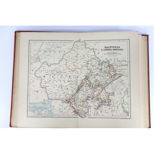 255 - ° ° Atlas of India ... With an Introduction by Sir W.W. Hunter. d-page coloured index map and 15 d-p... 