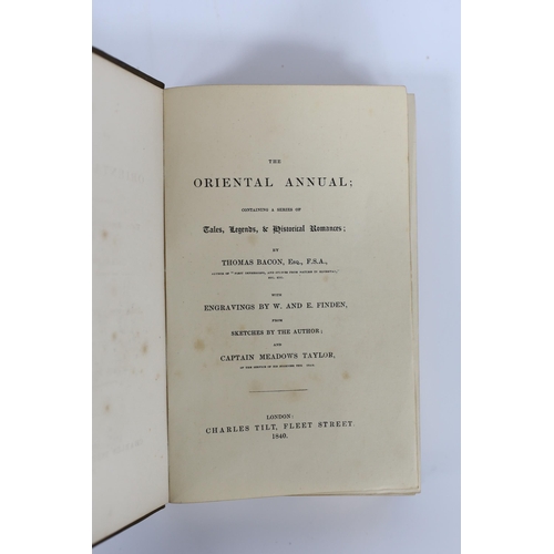 259 - ° ° The Oriental Annual, or Scenes in India ... 7 vols., pictorial engraved and printed titles, fron... 