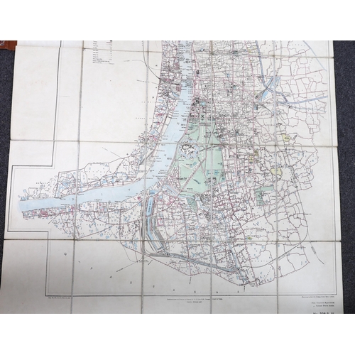 264 - ° ° Plan of the City of Calcutta ... 3rd edition. coloured and folded on linen, opens to approx. 60x... 