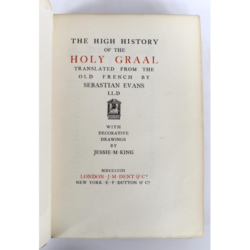 268 - ° ° The High History of the Holy Graal.  Translated from the Old French by Sebastian Evans. With dec... 