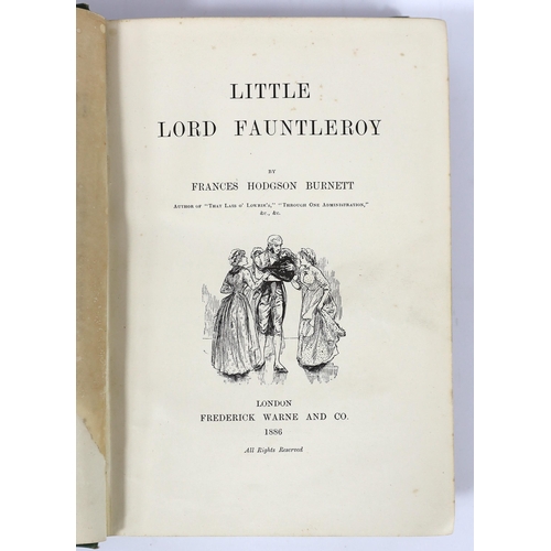 272 - ° ° Burnett, Frances Hodgson - Little Lord Fauntleroy. Ist English Edition. vignette pictorial title... 