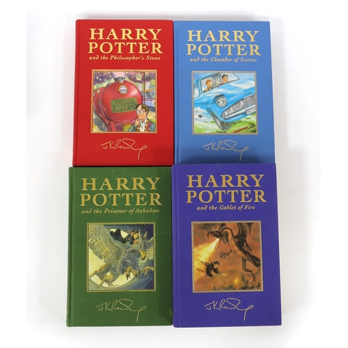 288 - ° ° Rowling, J.K - [The Harry Potter Gift Set], First Deluxe Editions of the First Four Books, Bloom... 