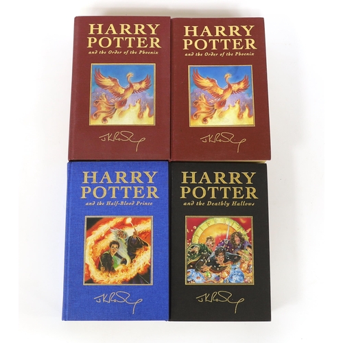 291 - ° ° Rowling, J.K - Four Deluxe Titles - Harry Potter and the Order of the Phoenix, first deluxe edit... 