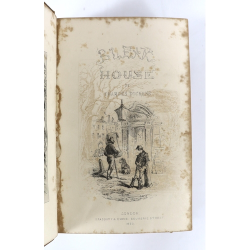 309 - ° ° Dickens, Charles - Bleak House, First Edition. pictorial engraved and printed titles, frontis. a... 