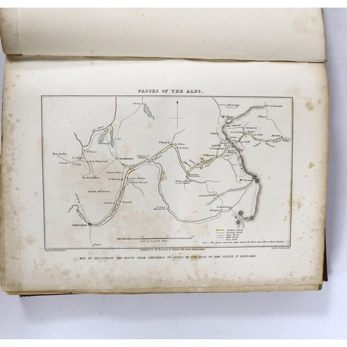 316 - ° ° Brockedon, William - Illustration of the Passes of the Alps.....2 vols. 96 plates and 13 maps (I... 