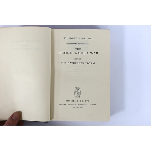 322 - ° ° Churchill, Winston Spencer - The Second World War, 6 vols. (first editions, save vol. I which is... 