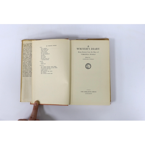 325 - ° ° Woolf, Virginia - A Writers Diary, 1st edition, Hogarth Press review copy, with invitation to r... 