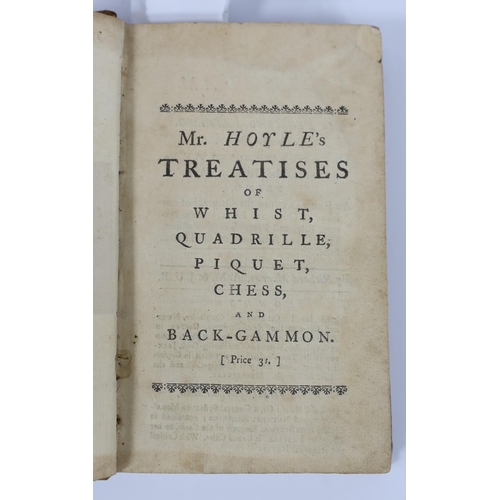 337 - ° ° Hoyle, Edmund - Mr. Hoyles Treatises of Whist, 8th edition, signed title verso by the author (a... 