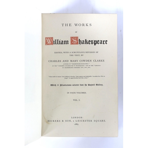 351 - ° ° Shakespeare, William - The Works of .....edited ...by Charles and Mary Cowden Clark..., 4 vols. ... 