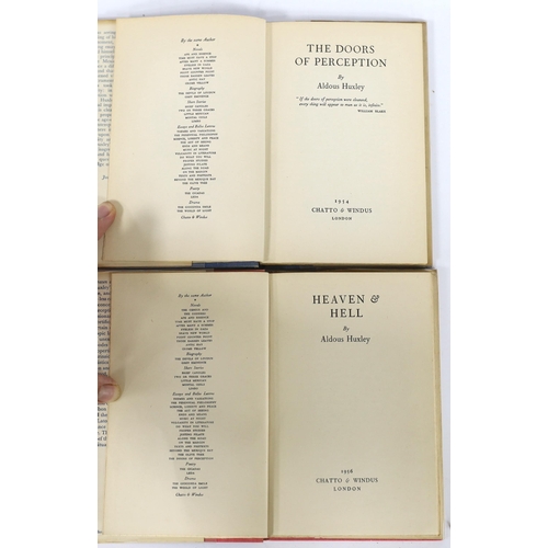 365 - ° ° Huxley, Aldous - The Doors of Perception, 1st edition. publisher's cloth and d/wrapper. Chatto &... 