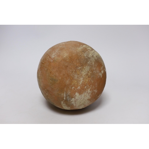 386 - An intact Roman terracotta two handled jar, 17.5cm high