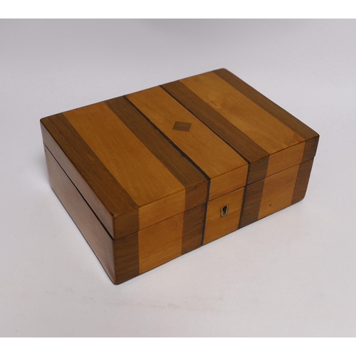 413 - A contemporary maple and wenge jewellery box, by Judd Lotts, 31cm wide, 23cm deep, 20cm high, togeth... 