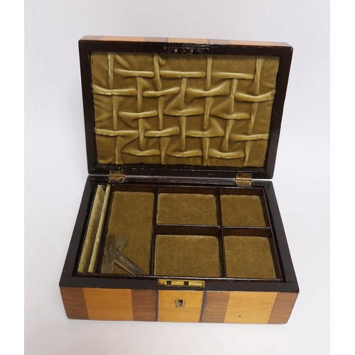 413 - A contemporary maple and wenge jewellery box, by Judd Lotts, 31cm wide, 23cm deep, 20cm high, togeth... 