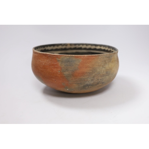 431 - A pre-historic red bowl with black on white painted designs, Salado, Gila River, Arizona, 12501000 ... 