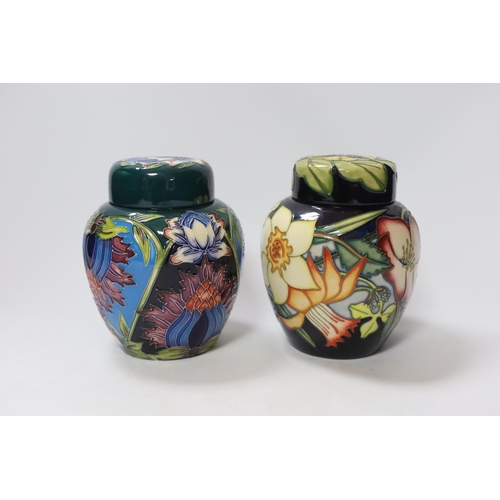 443 - Two Moorcroft ginger jars; Golden Jubilee and Saadian patterns, 16cm