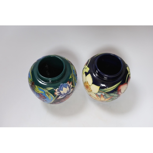 443 - Two Moorcroft ginger jars; Golden Jubilee and Saadian patterns, 16cm