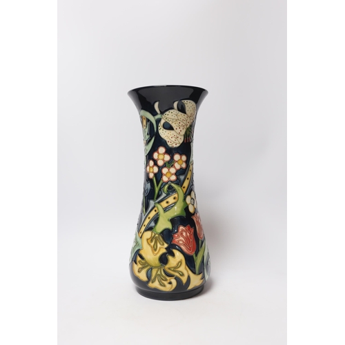 453 - A Moorcroft Golden Lily pattern tall vase, 31cm