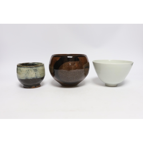 469 - Three Studio pottery bowls, including one by Trevor Corser, tallest 10.5cm