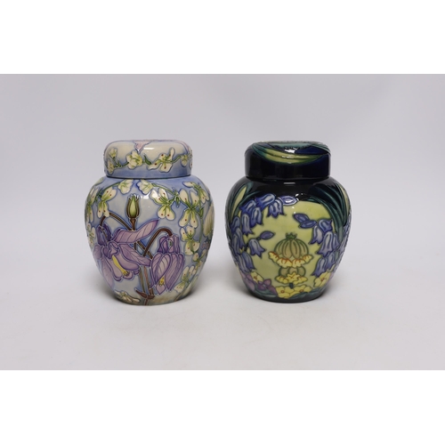 470 - Two Moorcroft Shakespeare collection ginger jars; Love's Labour Lost and Cymbeline pattern, limited ... 