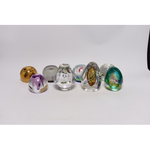 476 - Eight limited edition Caithness glass paperweights, four with boxes