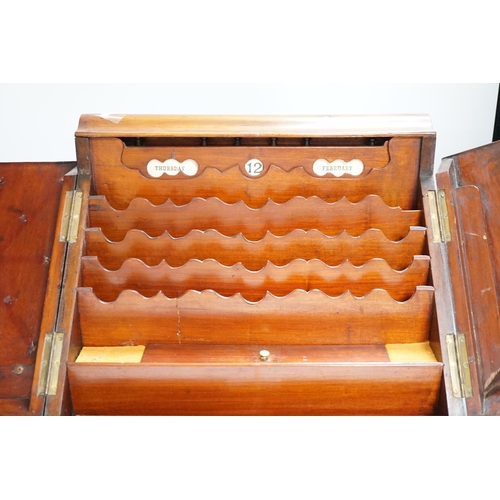 492 - A Victorian mahogany stationery box, 41cm wide