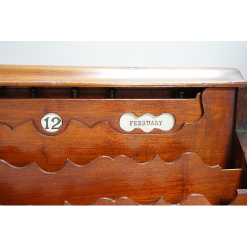 492 - A Victorian mahogany stationery box, 41cm wide