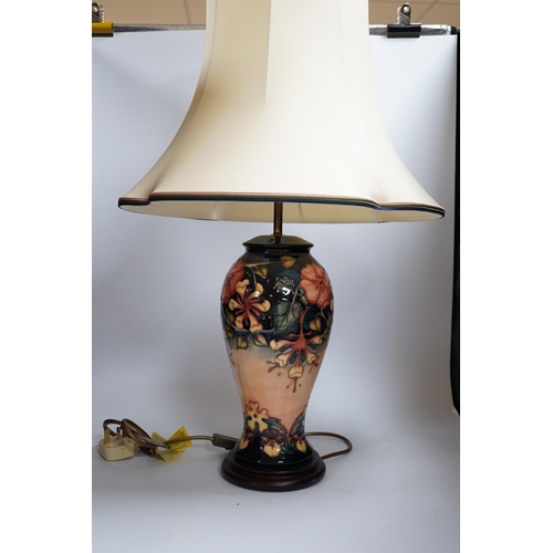 497 - A large Moorcroft 'Oberon' pattern table lamp, 69cm high