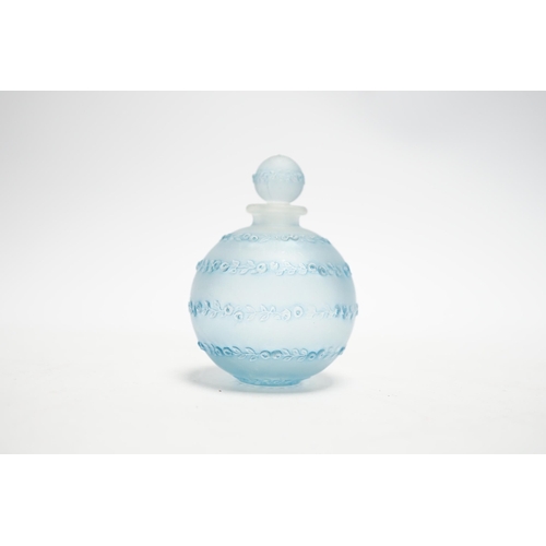 555 - A Lalique Rose Sans Fin scent bottle, signed to the base, 8cm high