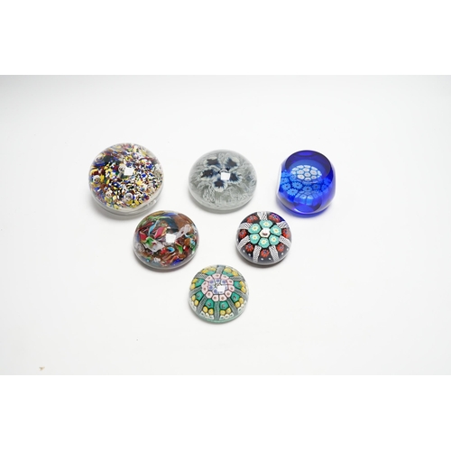 578 - Six 20th century paperweights