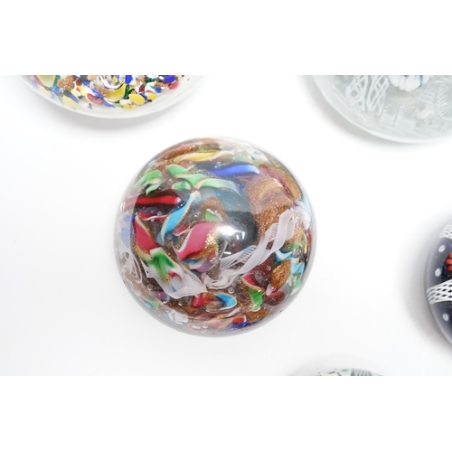 578 - Six 20th century paperweights