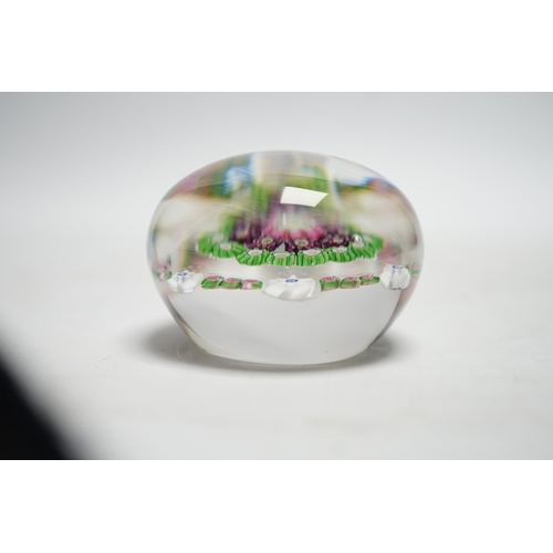 584 - A Clichy garland floral paperweight, 6cm