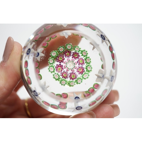 584 - A Clichy garland floral paperweight, 6cm