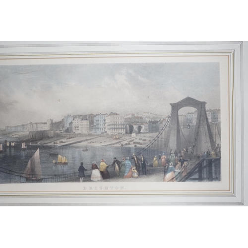 732 - T A Prior (19th. C) hand coloured engraving, Brighton, published by J & W Robins, London, 23 x 44cm... 