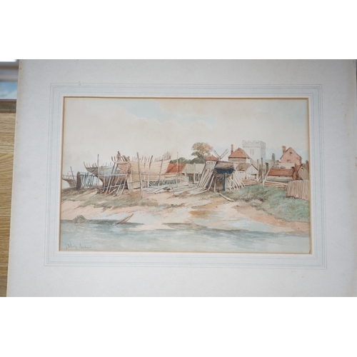 736 - Thomas Bush Hardy (1842-1897), watercolour, 'Sandwich', signed, 28 x 44cm, unframed