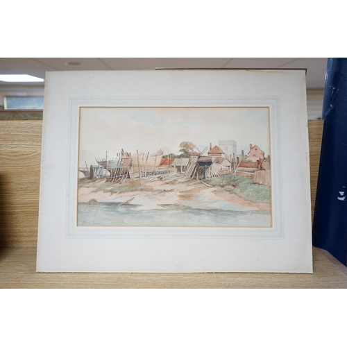 736 - Thomas Bush Hardy (1842-1897), watercolour, 'Sandwich', signed, 28 x 44cm, unframed